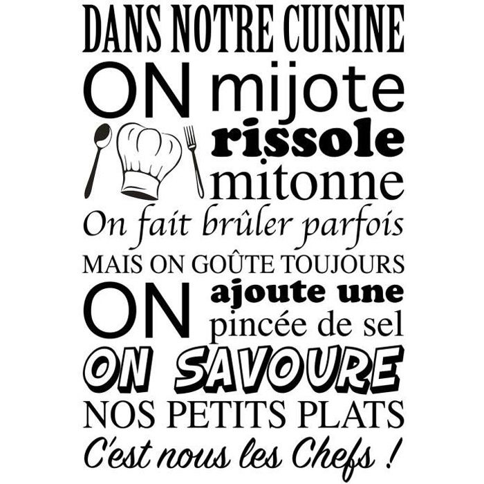 Sticker Citation Cuisine Dans Notre Cuisine 70x42 Cm Noir Tex012 Achat Vente Stickers Cdiscount Sticker Citation Cuisine Dans Notre Cuisine 70x42 Cm Noir Tex012 Achat Vente Stickers Cdiscount