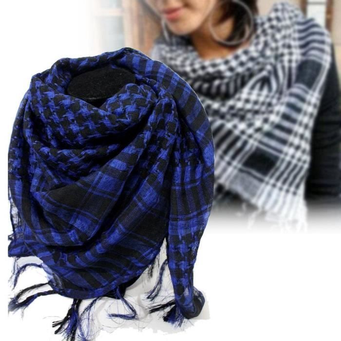 Unisexe Arabe tête écharpe envelopper Arafat Shemagh Keffieh à Damier Col Châle Hijab Unisexe Arabe tête écharpe envelopper Arafat Shemagh Keffieh à Damier Col Châle Hijab