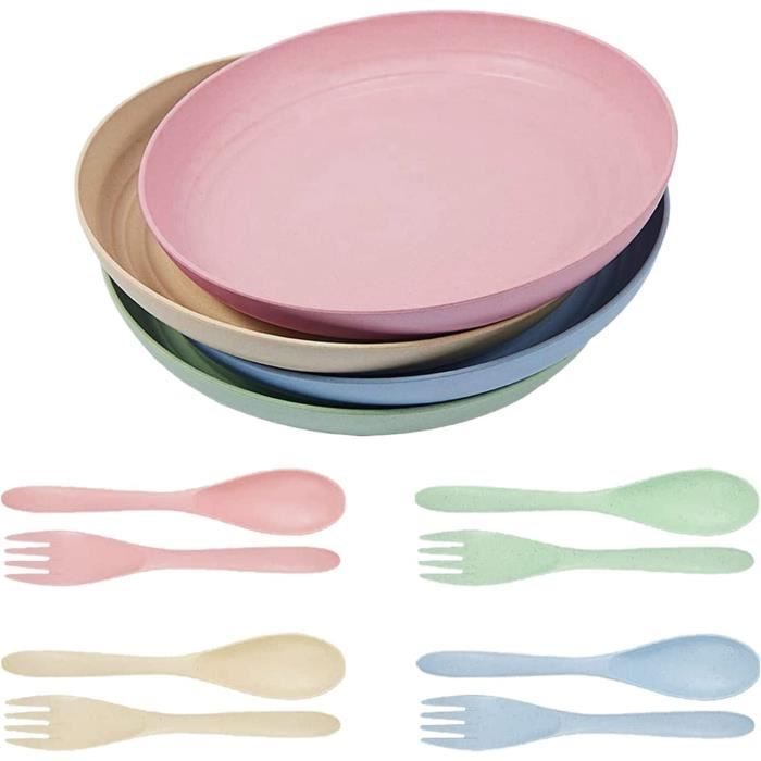 Lot De 4 Assiettes Vintage Coleman – Acier Inoxydable – Camping & Barbecue – 12 Pouces