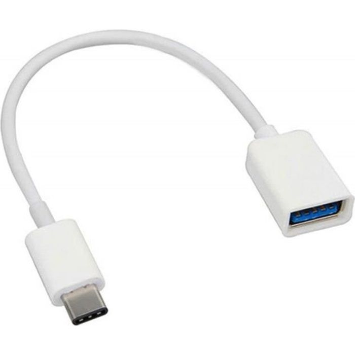 INECK® Câble OTG USB Type C USB 3.1 Mâle vers USB A Femelle Adaptateur USB C  Host pour Samsung Galaxy Note 8--S9-S8, Oneplus 5, - Cdiscount Informatique