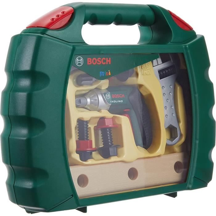 Theo Klein 8384 Bosch Mallette Ixolino avec de nombreux accessoires I Visseused?�visseuse Ixolino 