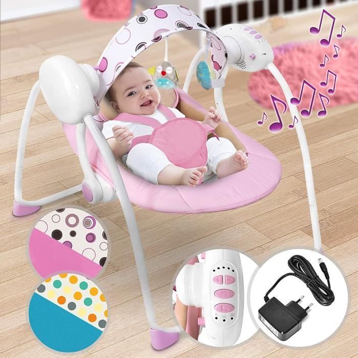 Infantastic Balancelle Musicale Pour Bebe 5 Vitesses Siege Reglable 8 Melodies Rose Transat Berceau Balancoire Pour Bebe Cdiscount Puericulture Eveil Bebe