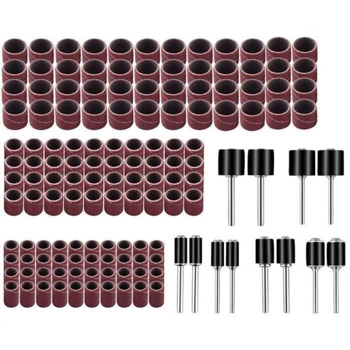 338 pièces Tambour de ponçage avec boîte gratuite pour Dremel Comprend des manch