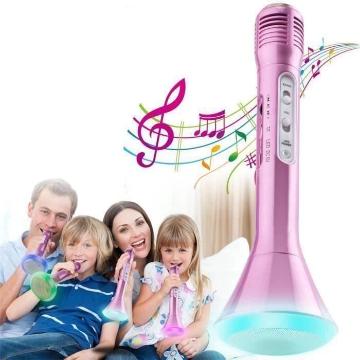 Kit Karaoké Enfant Avec 2 Micros Sans Fil Bluetooth – Enceinte Portable Pour Filles Et Garçons 3-12 Ans – Cadeau Anniversaire