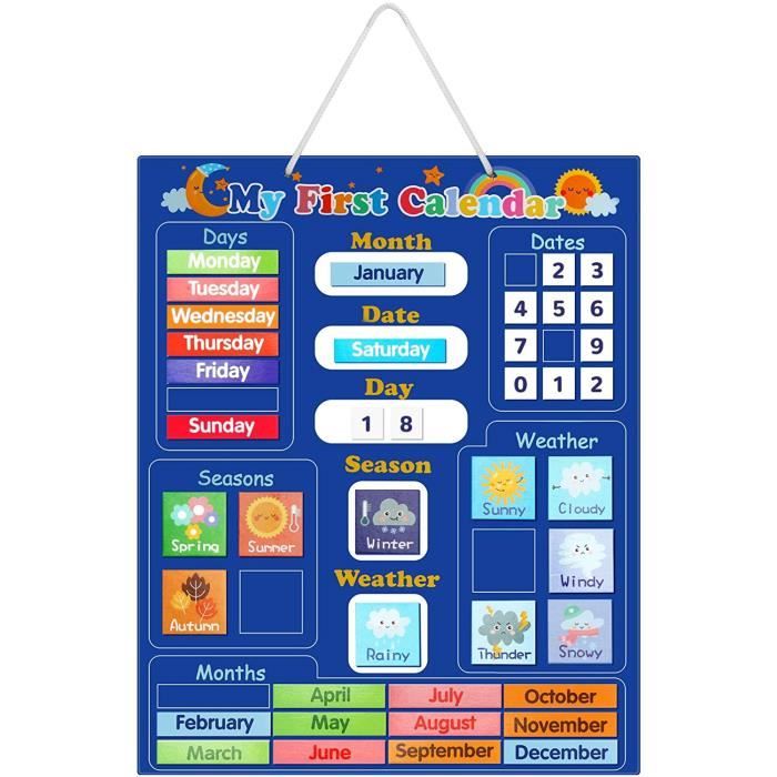 Calendrier De La Poste 2023 Meteo Calendrier Enfants, Calendrier Météo Mon Premier Calendrier Calendrier  Préscolaire Avec Boucle De Suspension 40 × 32Cm - Cdiscount Beaux-Arts Et  Loisirs Créatifs