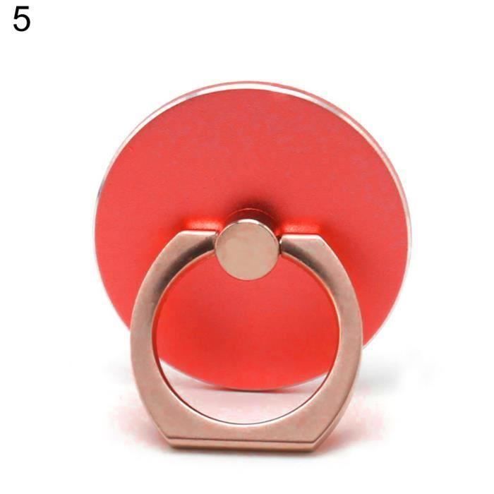 Anneau De Telephone Rotatif 360 Support De Doigt Rond Support De Bague De Support De Telephone Pour Iphone Rouge Cdiscount Telephonie