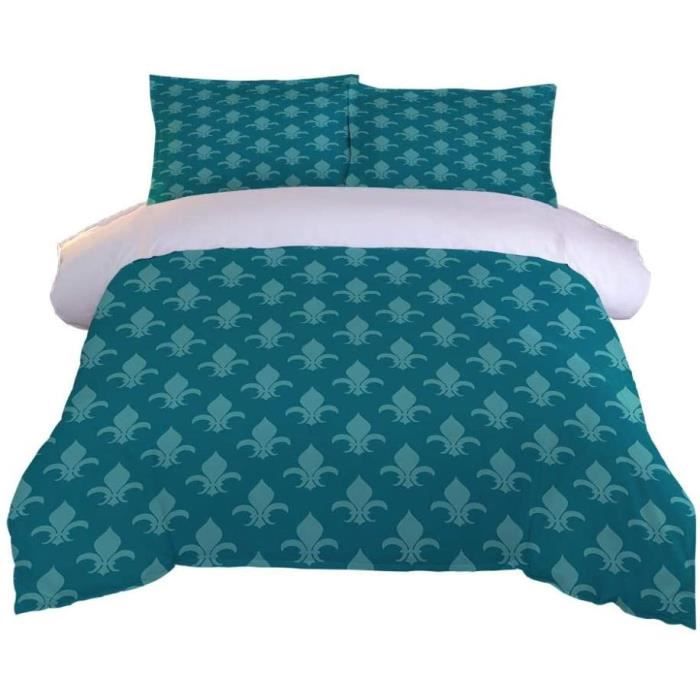 Housse De Couette - Art Bleu - Fermeture éclair cachée - 220x240cm