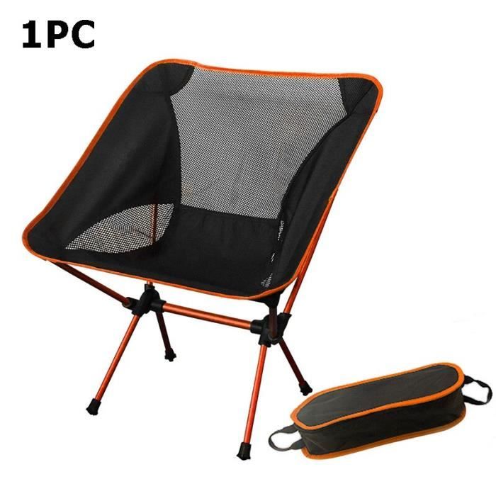 MECHHRE Chaise De Camping Pliable Avec Sac De Transport - Compacte, Ultra Légère, Hauteur Réglable - Robuste Et Portable Pour Plage, Jardin, Randonnée, Camping