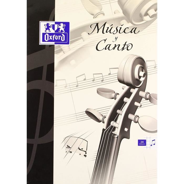 Cahier De Musique Oxford A4 - 24 Pages Avec Portées Et Carreaux | Parfait Pour Compositeurs Et étudiants