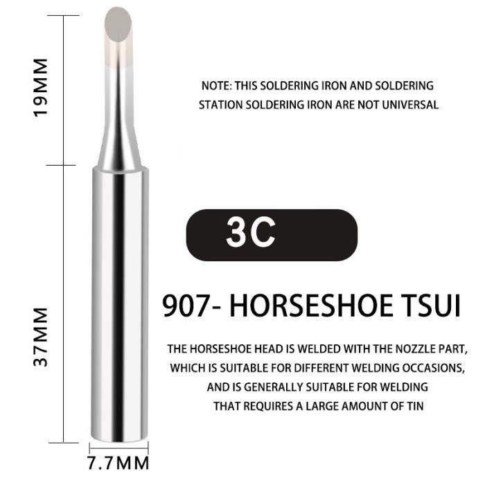 Kit De 5 Pointes De Fer à Souder Pour Station 936 - En Cuivre, Qualité Générique
