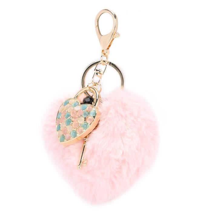 Porte-clés Peluche – Boule En Peluche – Pendentif Dessin Animé – Accessoire Sac Et Clés – Cadeau Tendance