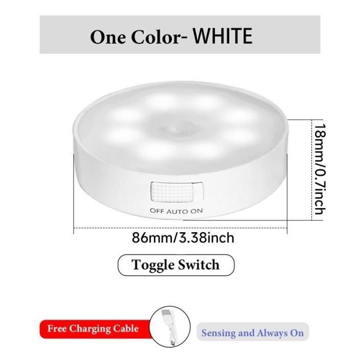Lampe LED sans fil avec détecteur de mouvement pour placard, escalier