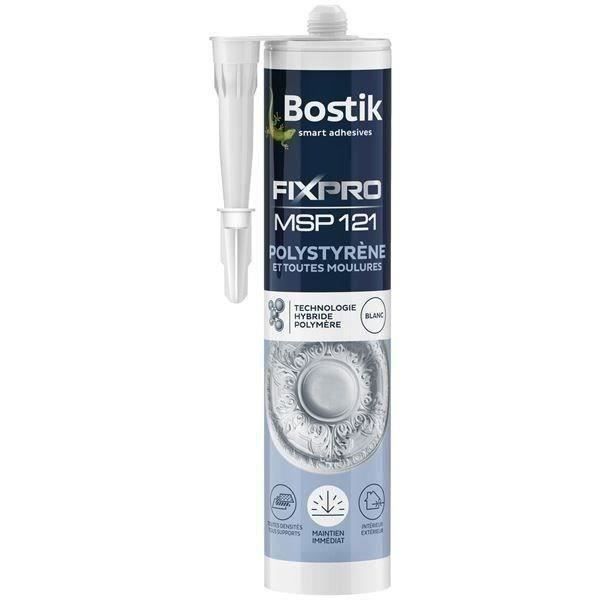 BOSTIK Mastic fixpro msp121 polystyrène et moulures cartouche 290ml