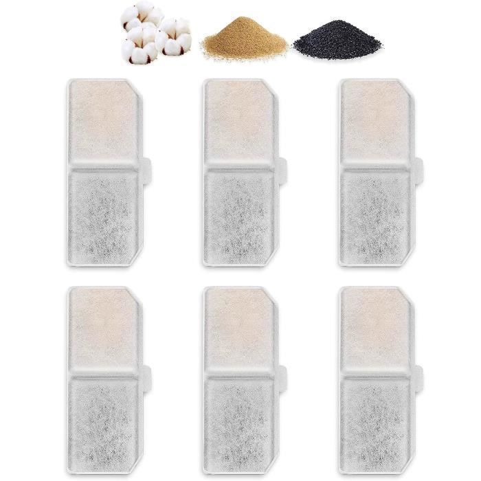 Meilleurs prix pour 6 Pièces Filtre de Fontaine à Eau, pour Fontaine à Eau pour Chat Chien 3L BYONDSELF® EZ1002