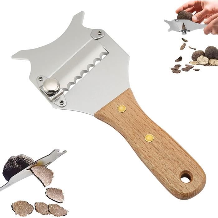 Trancheur à Truffes Et Fromage - 2 Pièces En Acier Inox - Lames Réglables - Avec Trou De Suspension