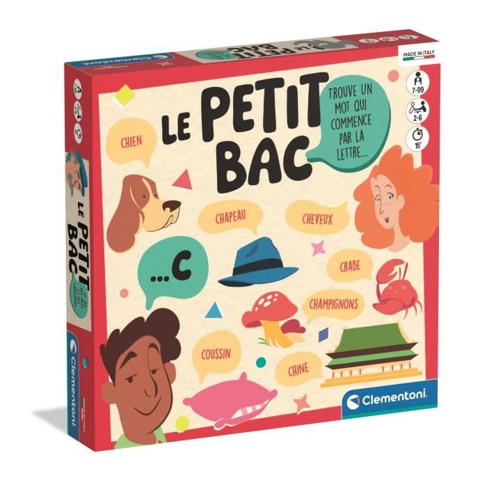 Le petit bac - Clementoni - Jeu de société en famille - 2 à 6 joueurs - Dès 6 ans