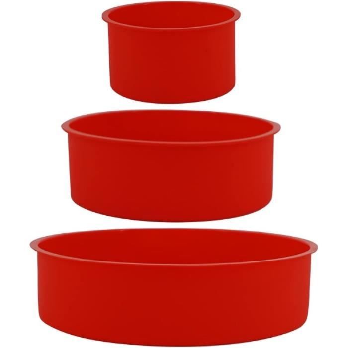 Plaque De Cuisson Ronde – Base Rouge – Acier Au Carbone, Antiadhésive