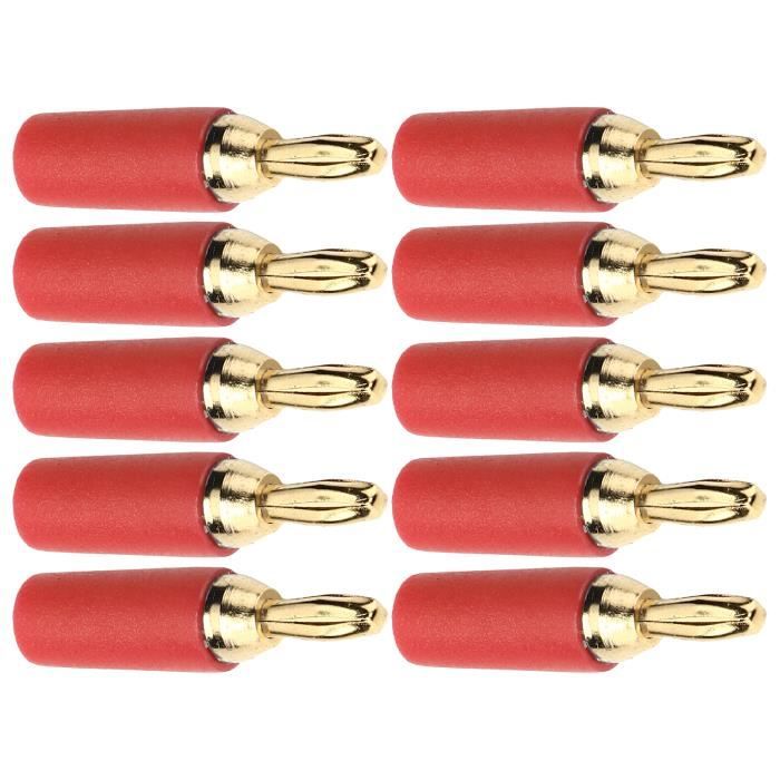 Lot De 4 Fiches Banane Triangle - Connecteurs Audio, Pour Enceintes Et Amplis