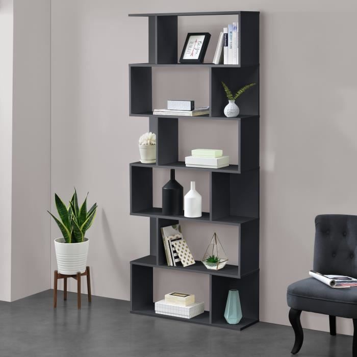 Bibliothèque Oxford 192 x 80 x 24 cm Gris Foncé