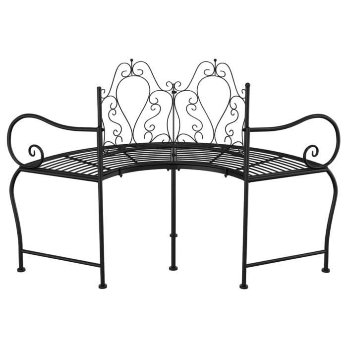 Banc tour darbre - FYDUN - 150 cm - Acier - Noir - Design élégant
