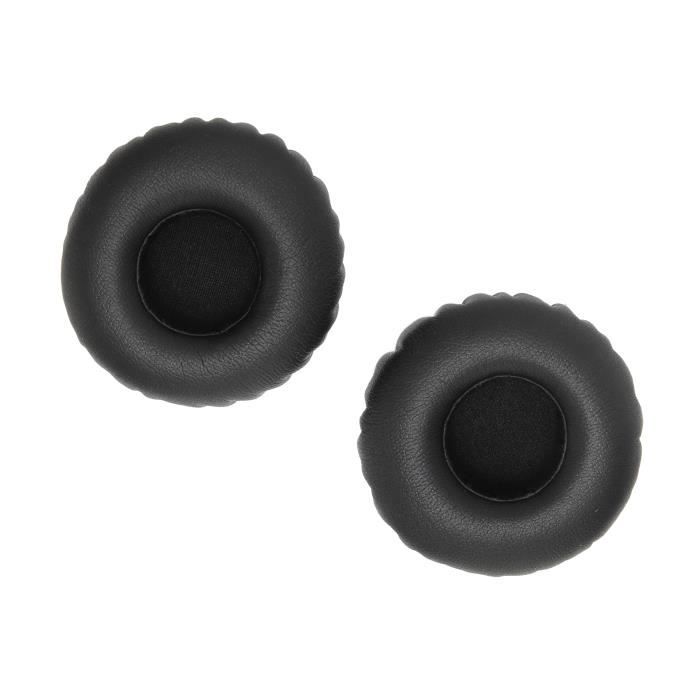 Coussinets D'Oreille Remplacement Pour Casque - Mousse Noire, 45mm - Confort Amélioré Et Durabilité