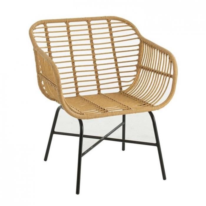 chaise jardin rapha  métal / rotin  natural bois inside75