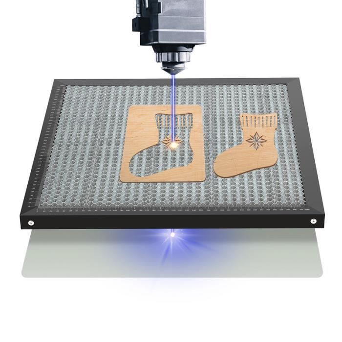 Izrielar 400x400mm Découpe Laser Nid D'abeille Table de Travail Plate-Forme pour CO2 ou Diode Laser Graveur Découpeuse