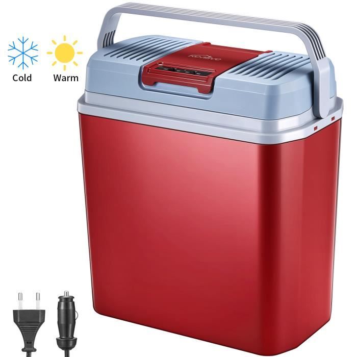 Glacière électrique Portable 24L 12V/220V - Chauffe Et Refroidit - Pour Camping Et Voiture