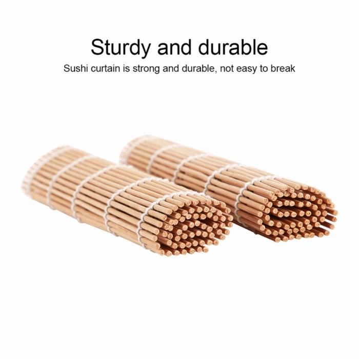 Rouleau à Sushi En Bambou Naturel - Tapis De Fabrication Maison 20x18 Cm