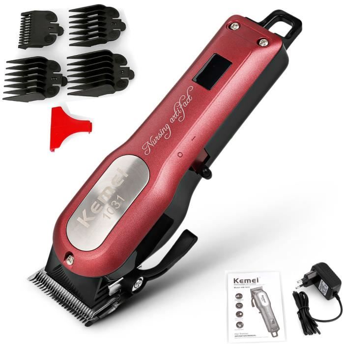 Tondeuse Cheveux Professionnel Homme Electrique Sans Fil Rasoir Tondeuse A Cheveux Avec Affichage Led Salon Coiffure Ensemble Cdiscount Electromenager