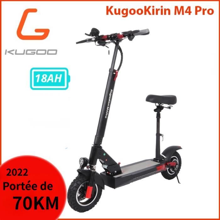 Trottinette électrique pliable KUGOO KIRIN M4 PRO - Vitesse 48 km/h -  Charge 150 kg - Batterie 500W 18Ah - Cdiscount Sport