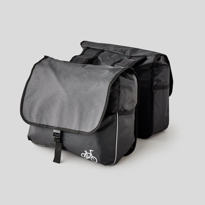 Double sacoche pour vélo - MONOPRIX - TU NOIR - Mixte - Vélo loisir - 38 x 32 x 12,5 cm