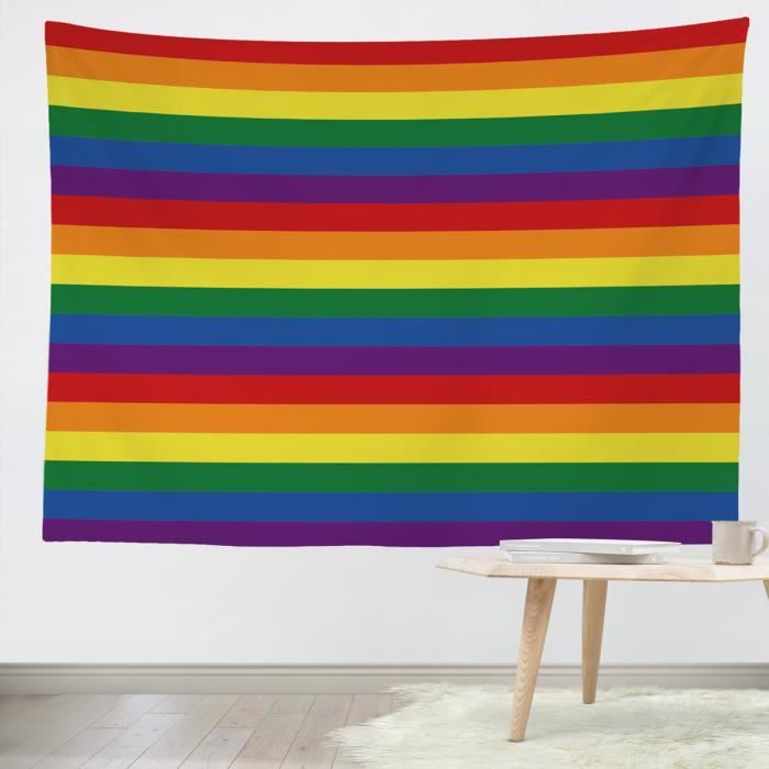 ÉCHARPE POLYESTER ARC-EN-CIEL FIERTÉ LGBT ADULTE