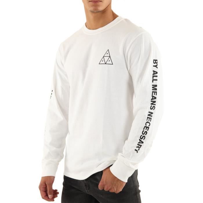 T-Shirt manches longues Huf Essentials TT L/S Blanc - Cdiscount  Prêt-à-Porter