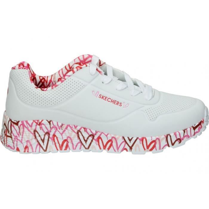 Skechers Baskets SKECHERS 314976L-WRPK pour femme - Blanc - Lacets - Textile