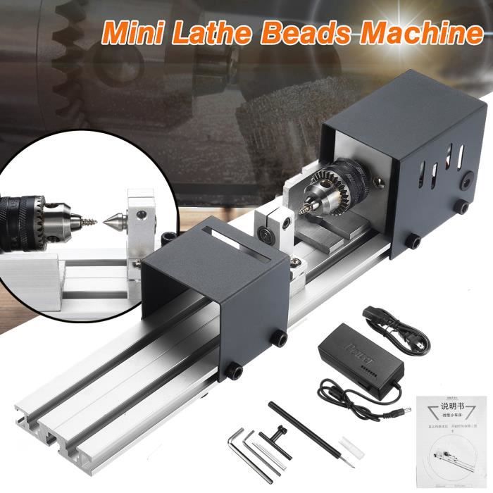 DC24V 96W 0.6-6mm Mini Rotatif Tour à bois Machine DIY Polissage Coupe Gravure