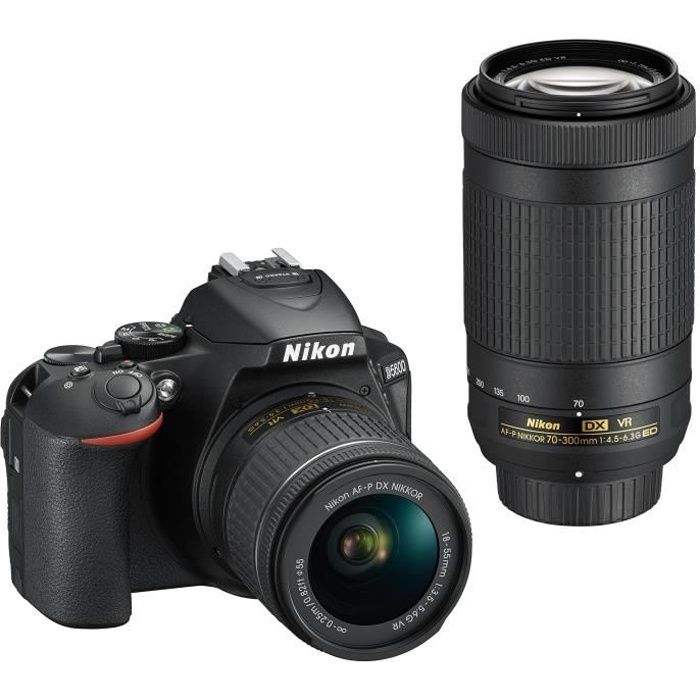 Pack Expert : NIKON D5600 + 2 Objectifs  AF-P 18-55 VR + AF-P 70-300 VR