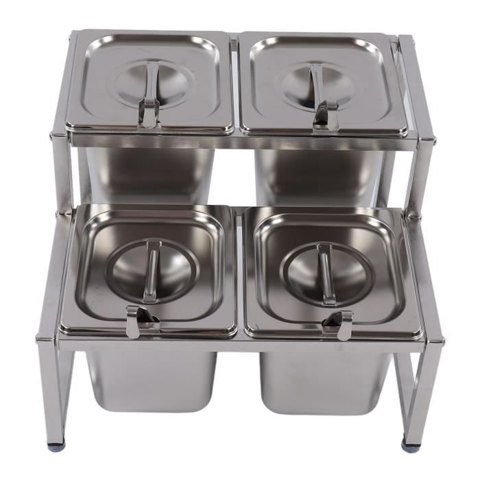 Récipients à épices En Acier Inoxydable à 7 Compartiments, Transparents