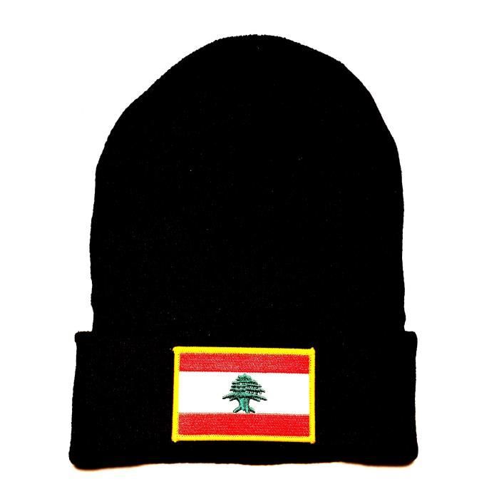 Patch Brodé Drapeau Liban - 5x8cm - Fixation Mâle/Femelle - Accessoire Couture, Sac, Veste