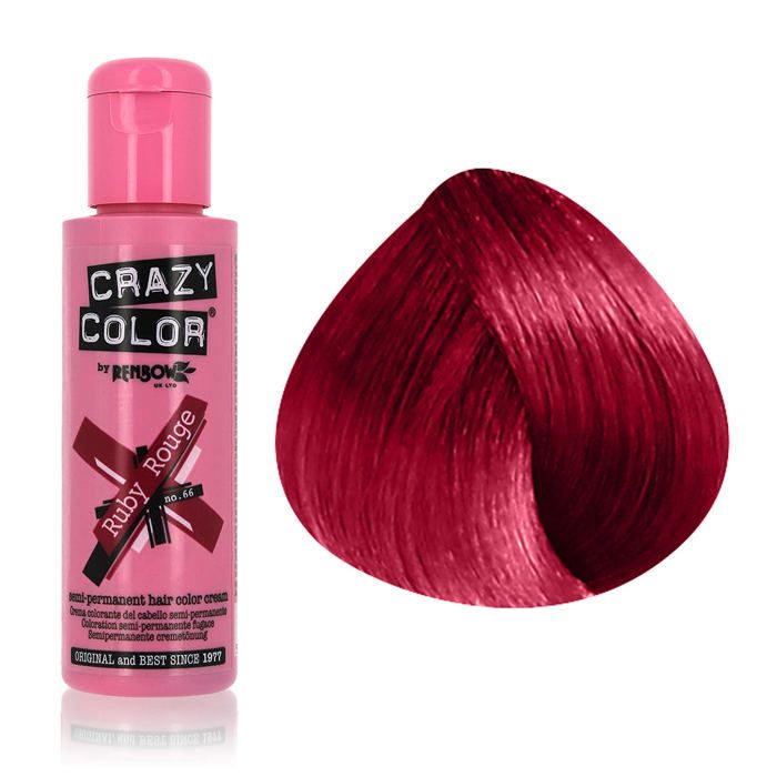 Coloration semi-permanente Ruby rouge CRAZY COLOR 100ML