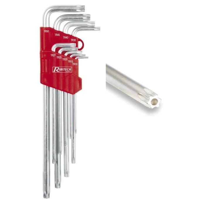 Vorel Clés de sécurité Torx Jeu de 9 clés torx en acier au chrome-vanadium