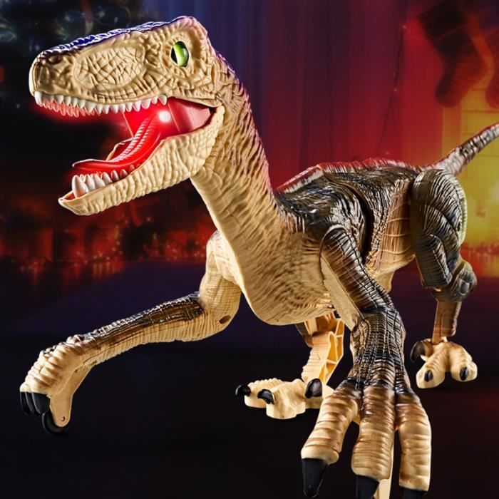 Jouet de dinosaure électrique télécommandé de simulation - ROKOO - Brun - Intérieur - Mixte - 3 ans - Piles