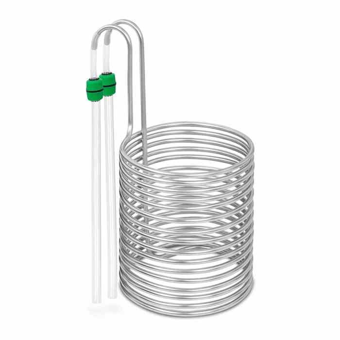 Refroidisseur de Moût de Bière – ROYAL CATERING – RCBM-42NCS – 16 Boucles – Inox – Ø26cm