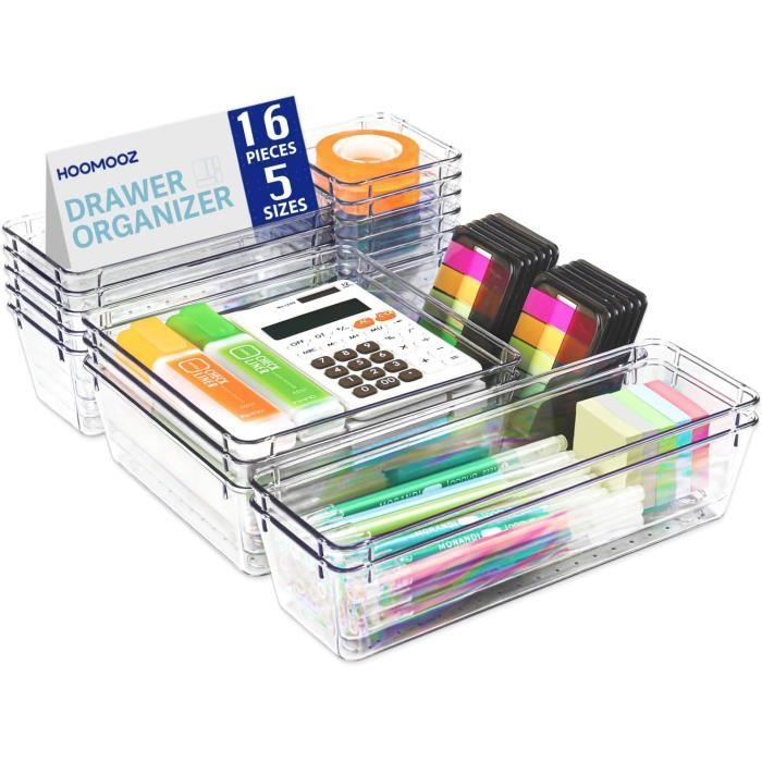 Organisateurs De Tiroirs Transparents - Lot De 7 En 4 Tailles - Rangement Maquillage Et Bureau