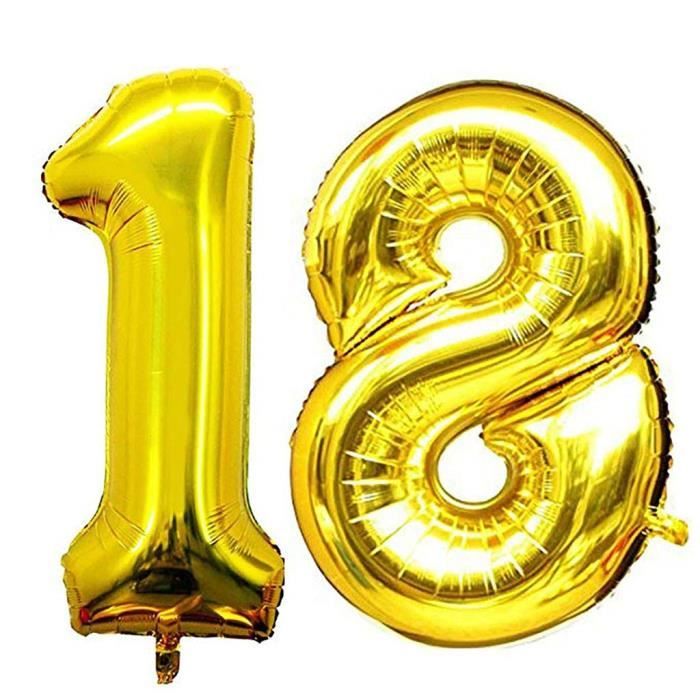 Jeu De Ballon En Aluminium Pour La Decoration Anniversaire 40 Pouces 18 Ans Ballon De Fete M43 Cdiscount Maison