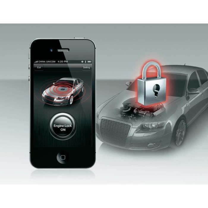 Système d'alarme auto Connectée Smart Engine Lock for iPhone
