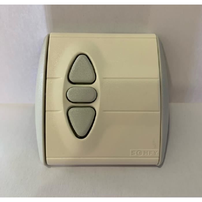 2 Interrupteurs Inverseurs Somfy INIS - Boutons FP, Couleur Blanc, Neufs