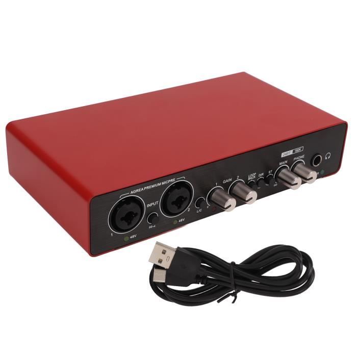 HURRISE Carte Son USB Carte Son Lecteur Multifonction USB SC2 Avec Indicateur Pour Ordinateur