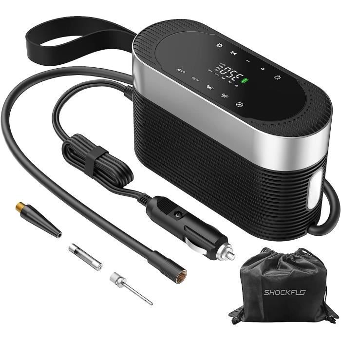 Compresseur à Air Portatif 150PSI - Gonfleur Pneus Voiture Sans Fil Avec LED Et Écran Numérique