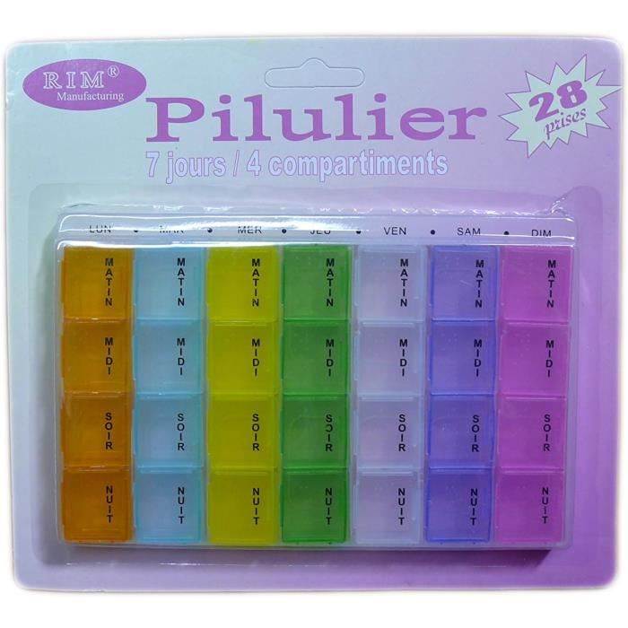 Lot De 24 Piluliers Semainiers - 7 Jours Détachable En Couleur - Marque S&L - Neuf